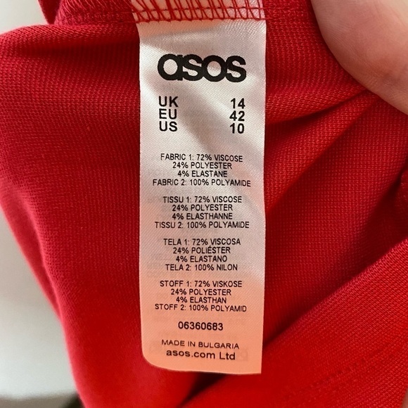 Asos Pink Lace Trim Dress NWT 10 Women’s Sheath - Picture 9 of 9